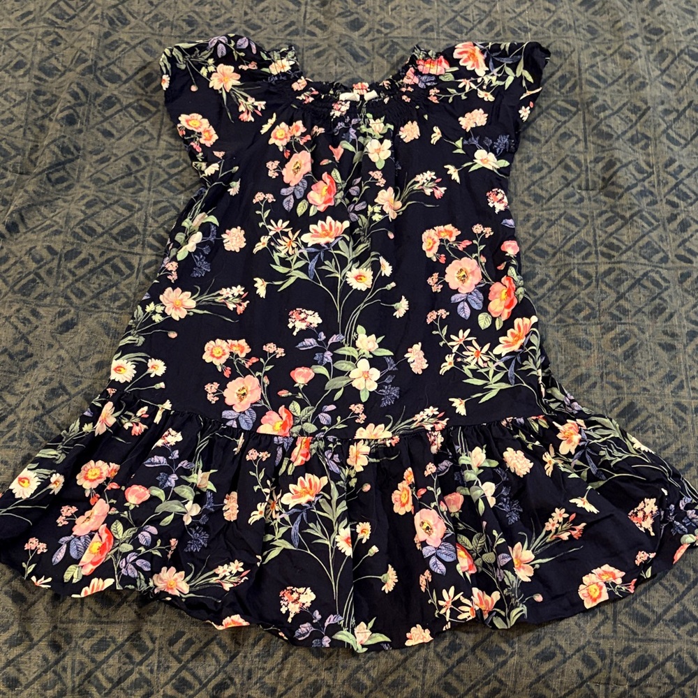 GAP Kids Dress - Navy with Colorful Floral Design